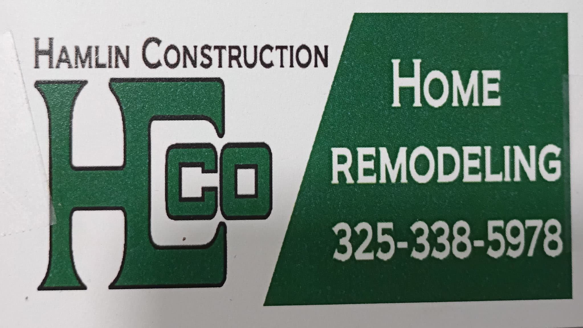 Hamlin Texas Construction Company Logo